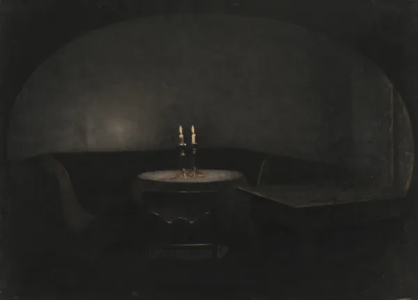 Interior. Artificial Light av Vilhelm Hammershøi