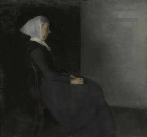 Kunstnerens Moder Frederikke Hammershøi (Portrait Of The Artist’s Mother) av Vilhelm Hammershøi