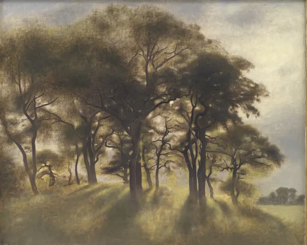 Near Fortunen, Jægersborg Deer Park, North of Copenhagen av Vilhelm Hammershøi
