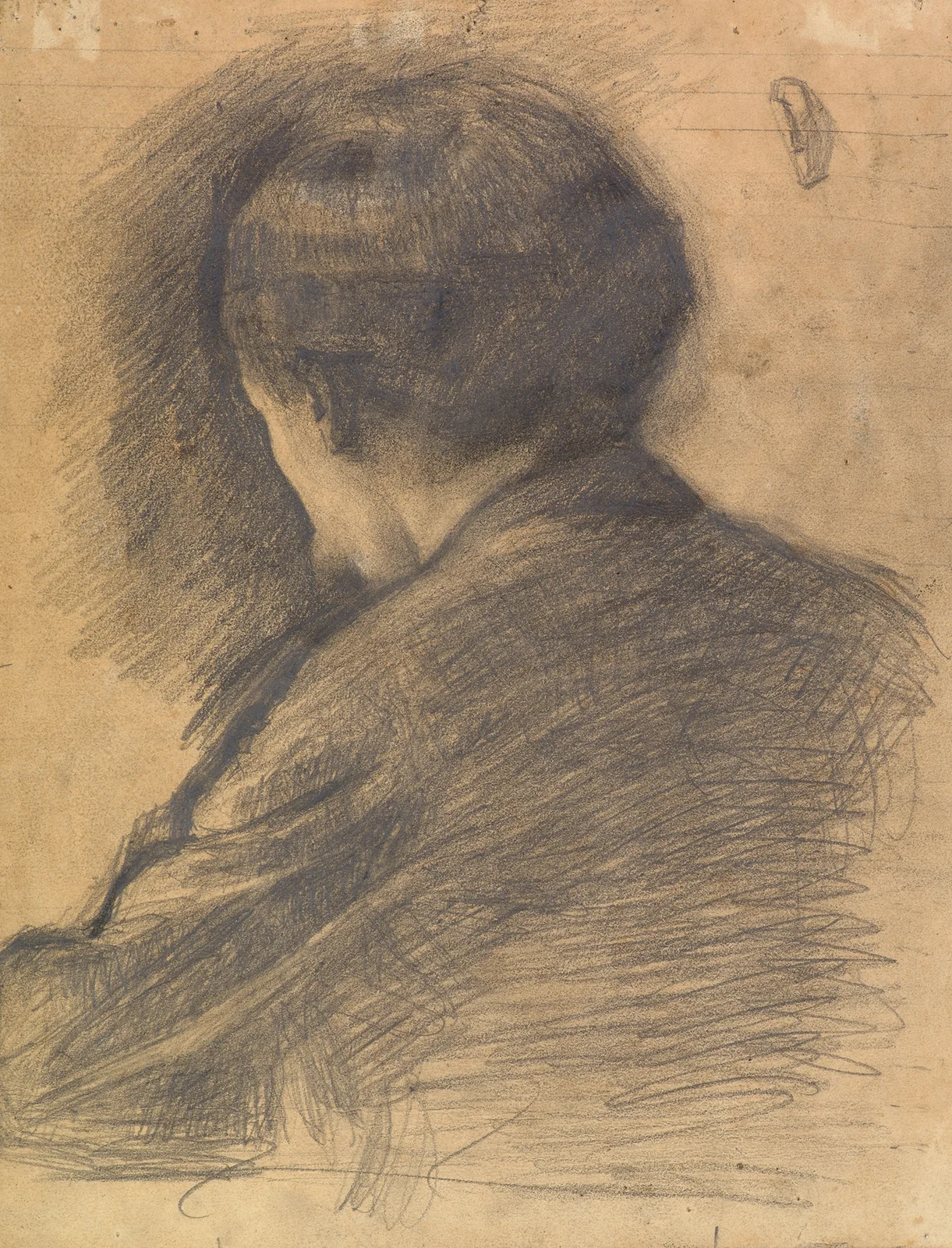 Self-Portrait seen from behind av Vilhelm Hammershøi
