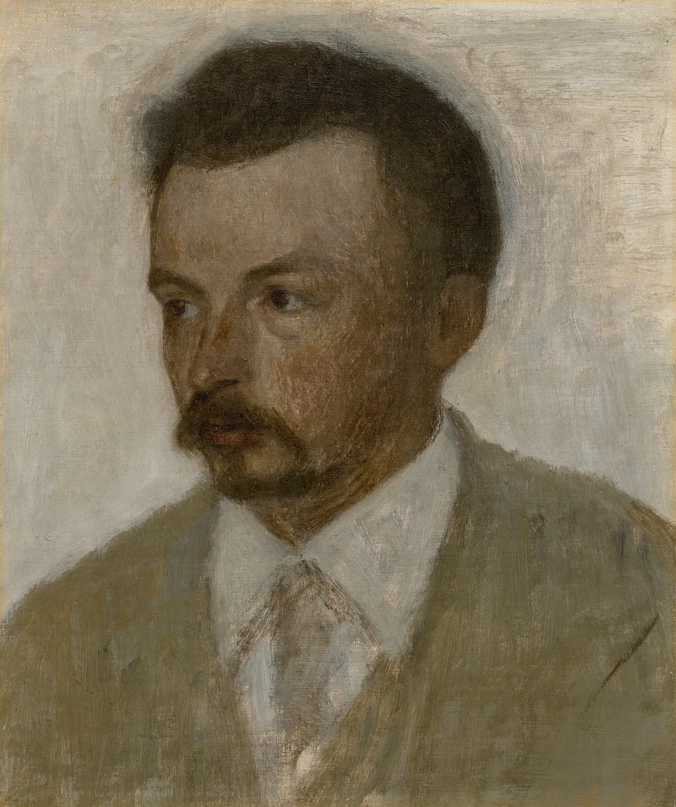 Selv-portræt (Self-portrait) av Vilhelm Hammershøi