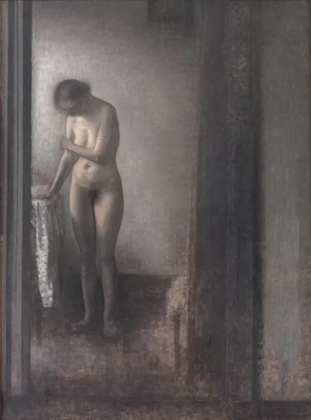 Standing Female Nude av Vilhelm Hammershøi