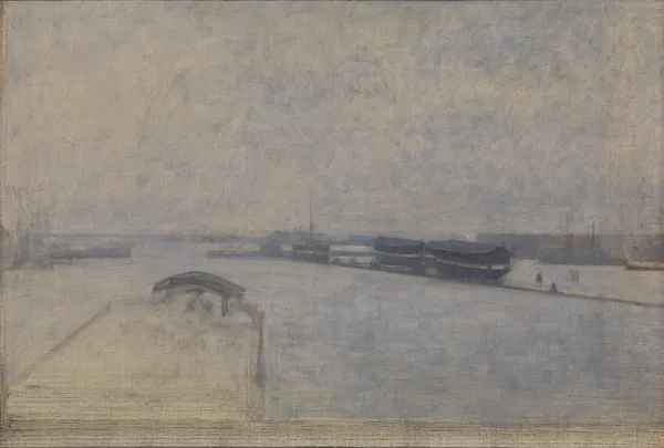 The Harbour of Copenhagen seen from Kvæsthusgade av Vilhelm Hammershøi