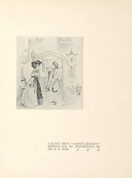 A Scene From ‘Manon Lescaut’ – nr 3 av Aubrey Vincent Beardsley