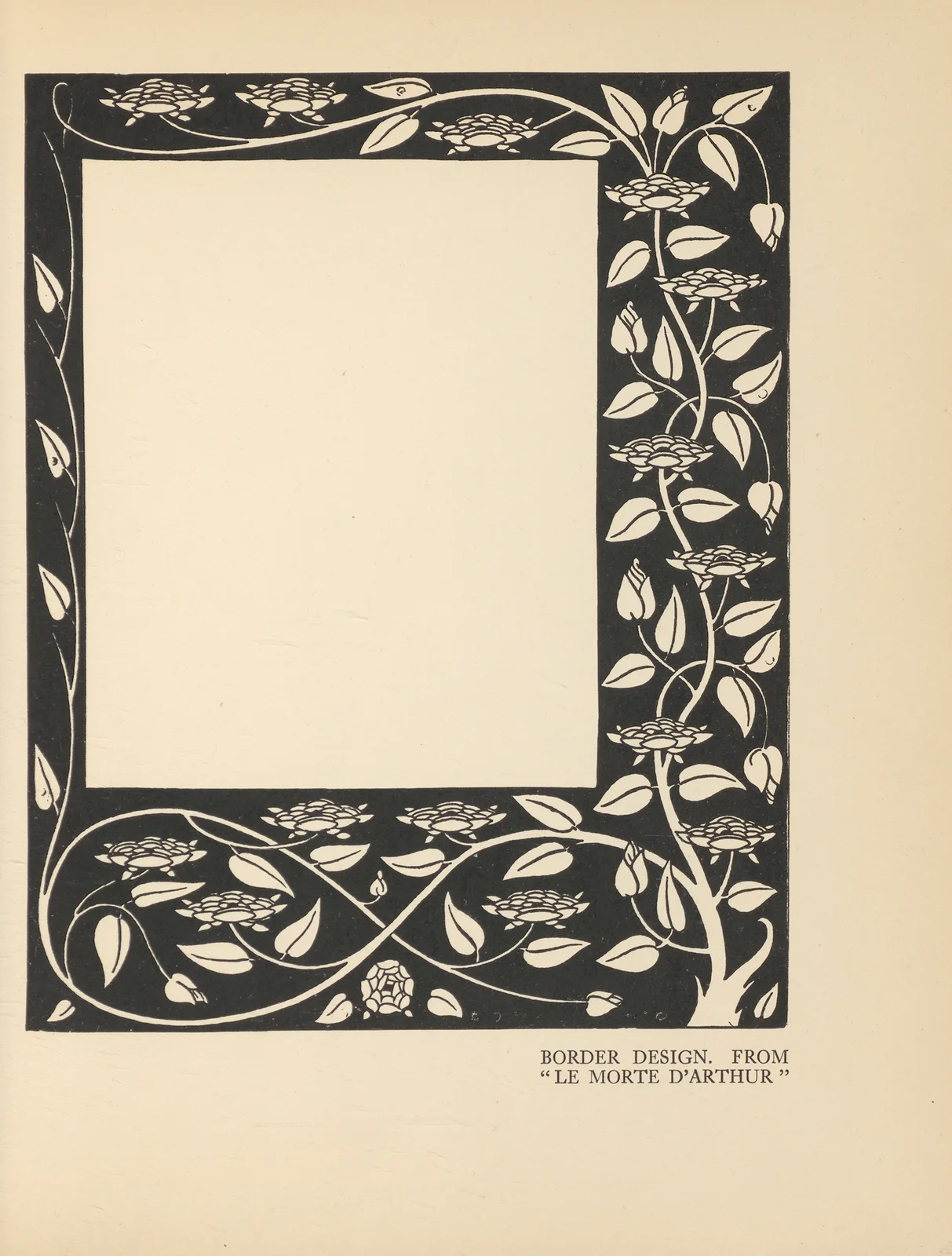 Border Design. From ‘Le Morte d’Arthur’ – nr 2 av Aubrey Vincent Beardsley