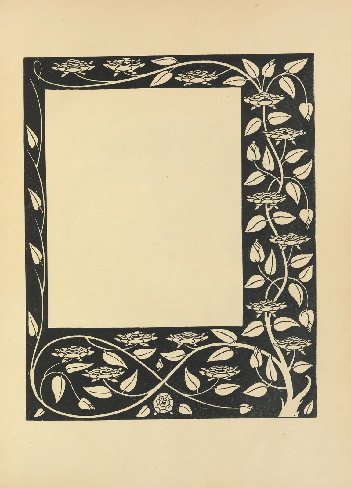 Border Design From ‘Le Morte Darthur’, 1897 – nr 2 av Aubrey Vincent Beardsley