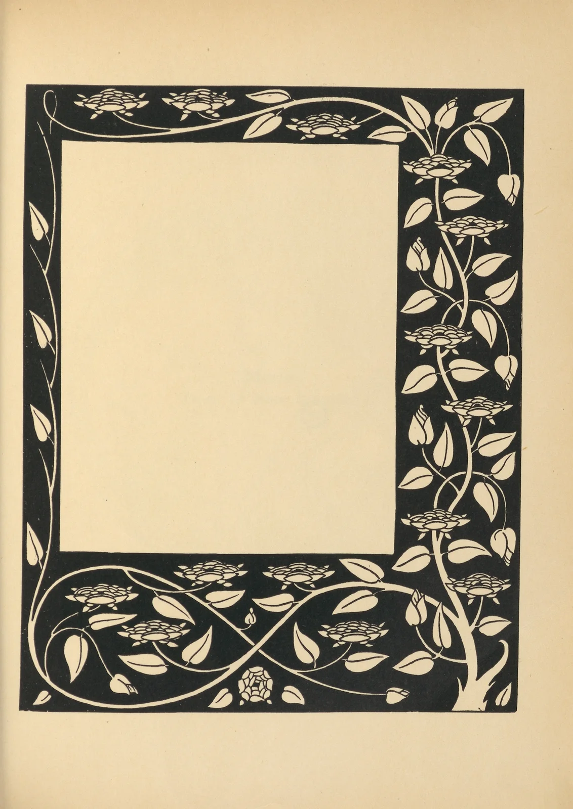 Border Design. From ‘Le Morte d’Arthur’ – nr 3 av Aubrey Vincent Beardsley