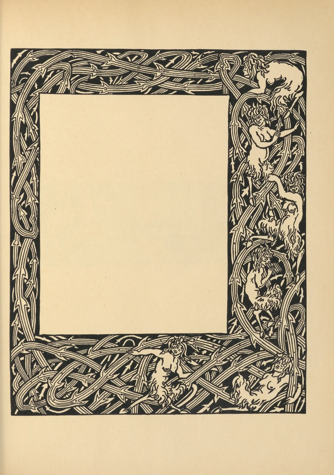 Border Design. From ‘Le Morte d’Arthur’ – nr 4 av Aubrey Vincent Beardsley