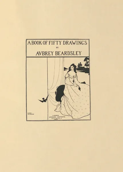 Cover Design. From ‘A Book of Fifty Drawings’ av Aubrey Vincent Beardsley