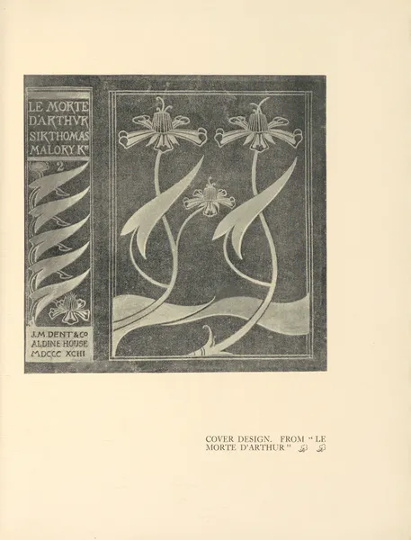 Cover Design. From ‘Le Morte d’Arthur’ – nr 1 av Aubrey Vincent Beardsley