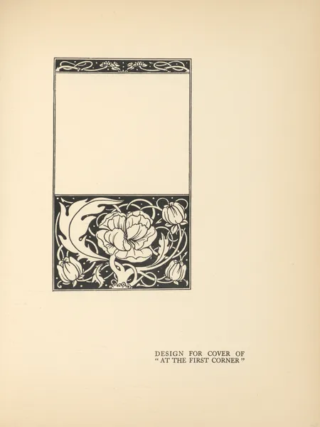 Design for cover of ‘At The First Corner’ av Aubrey Vincent Beardsley