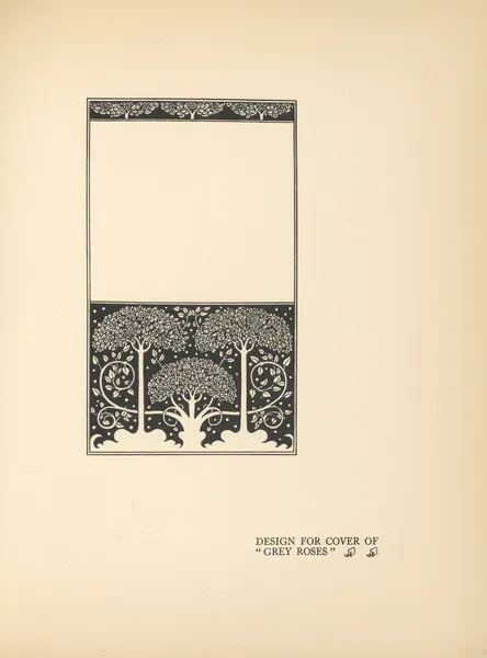 Design for cover of ‘Grey Roses’ av Aubrey Vincent Beardsley