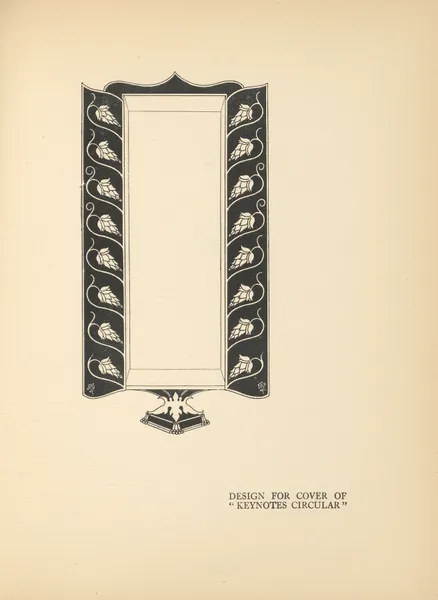 Design for cover of ‘Keynotes Circular’ av Aubrey Vincent Beardsley