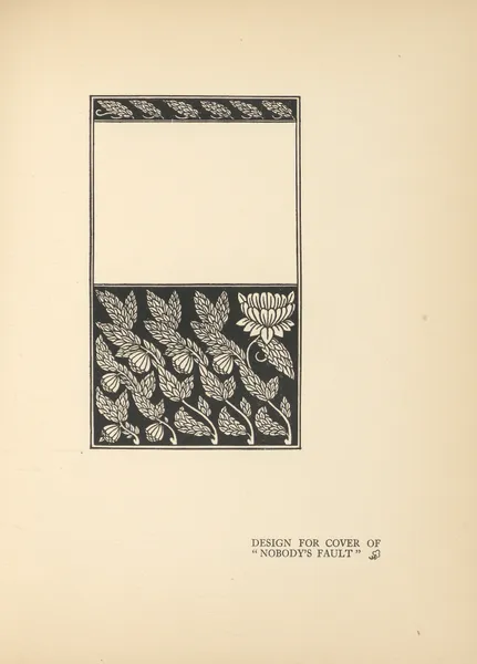 Design for cover of ‘Nobody’s Fault’ av Aubrey Vincent Beardsley