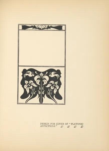 Design for cover of ‘Platonic Affections’ av Aubrey Vincent Beardsley
