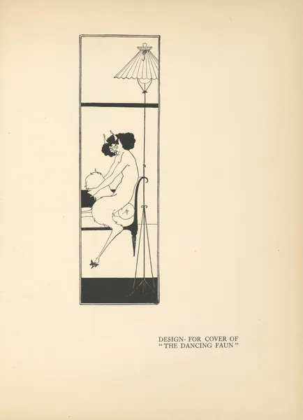 Design for cover of ‘The Dancing Faun’ av Aubrey Vincent Beardsley