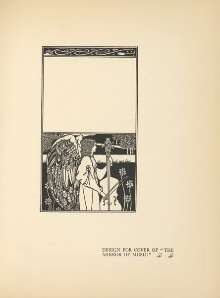 Design for cover of ‘The Mirror of Music’ av Aubrey Vincent Beardsley