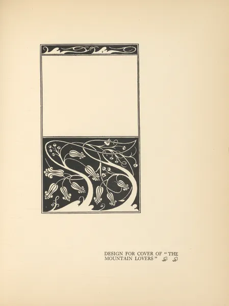 Design for cover of ‘The Mountain Lovers’ av Aubrey Vincent Beardsley