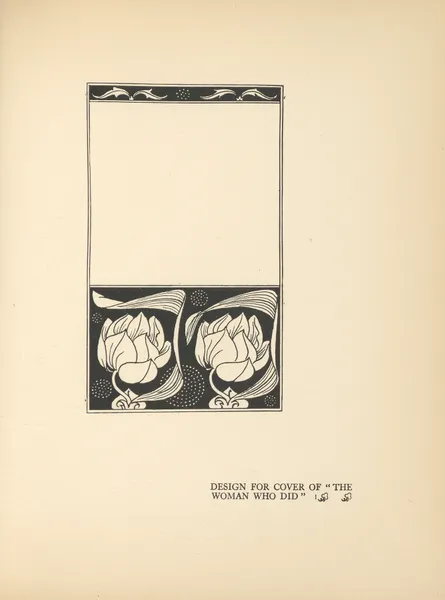 Design for cover of ‘The Woman Who Did’ av Aubrey Vincent Beardsley