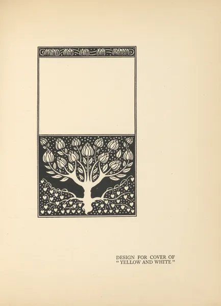 Design for cover of ‘Yellow and White’ av Aubrey Vincent Beardsley