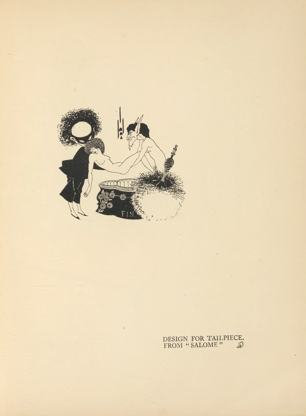 Design For Tailpiece. From ‘Salome’ av Aubrey Vincent Beardsley