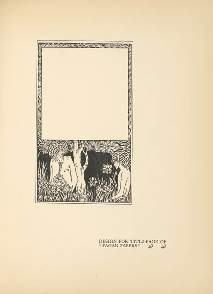 Design For Title-Page of ‘Pagan Papers’ av Aubrey Vincent Beardsley