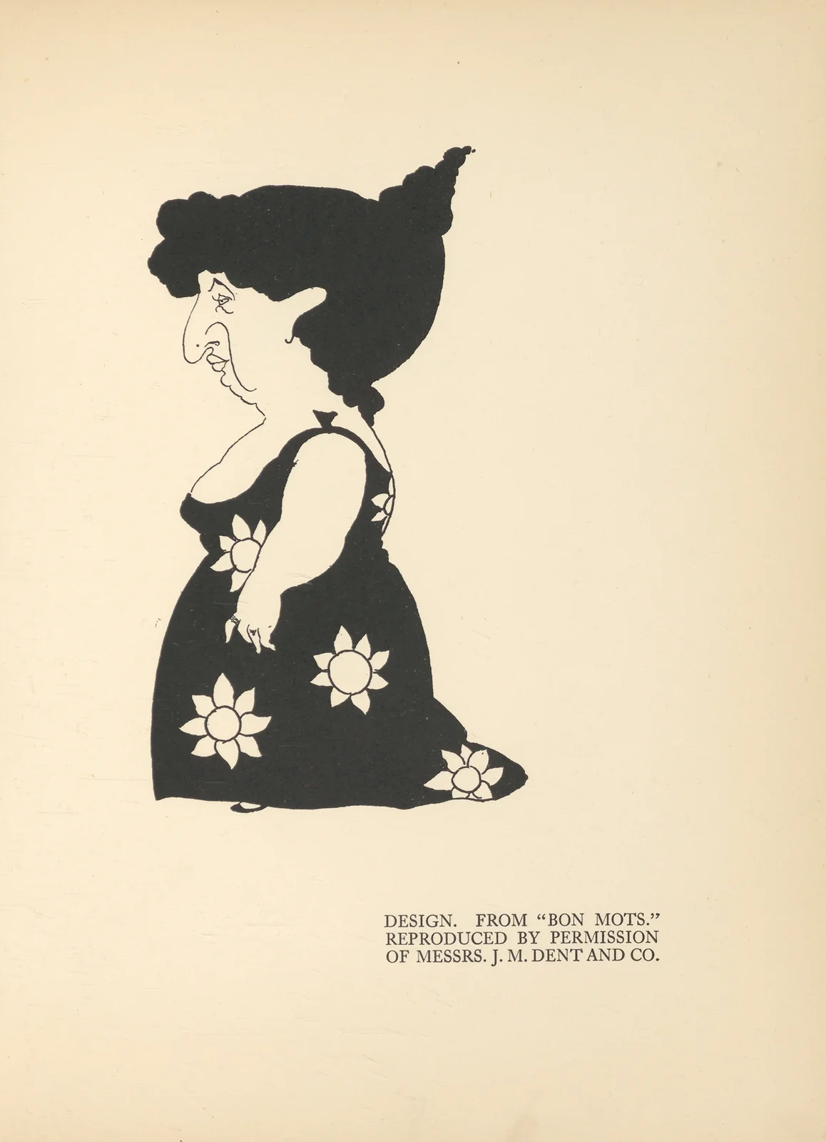 Design. From ‘Bon Mots’ – nr 2 av Aubrey Vincent Beardsley
