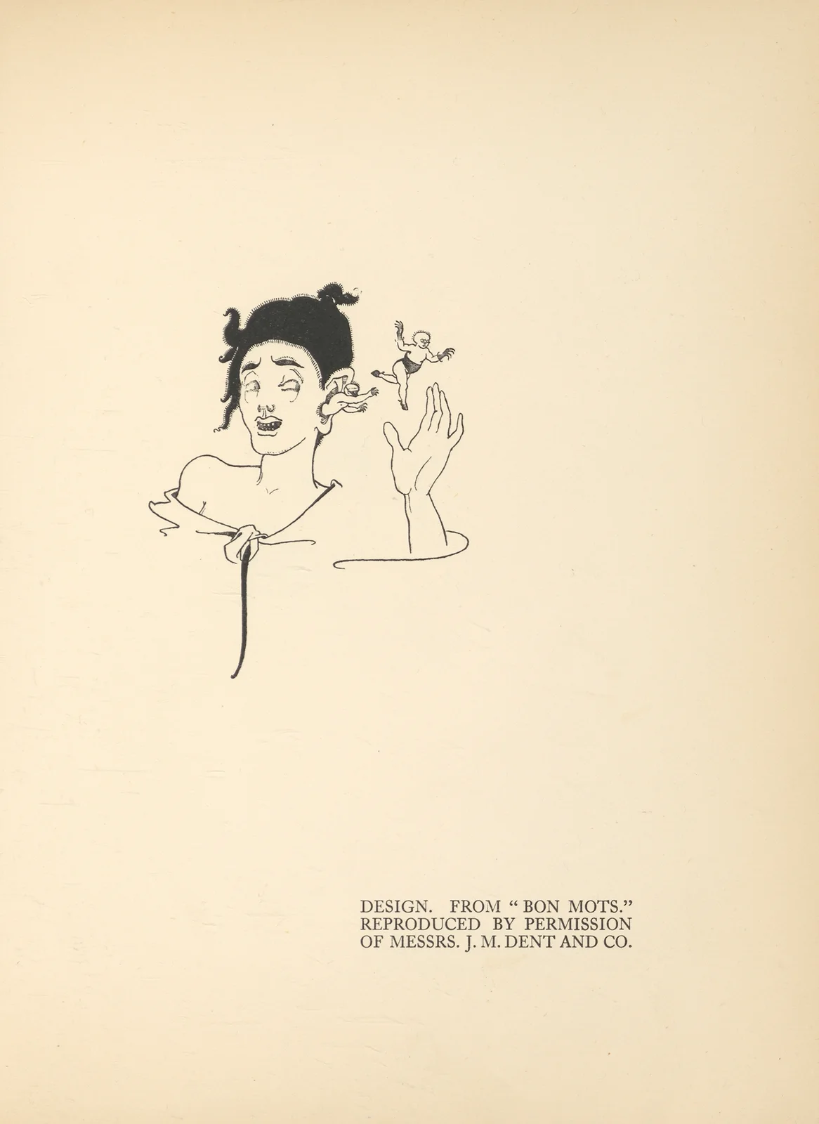 Design. From ‘Bon Mots’ – nr 3 av Aubrey Vincent Beardsley