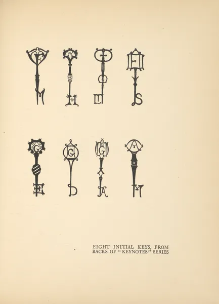 Eight Initial Keys. From Backs of ‘Keynotes’ Series av Aubrey Vincent Beardsley