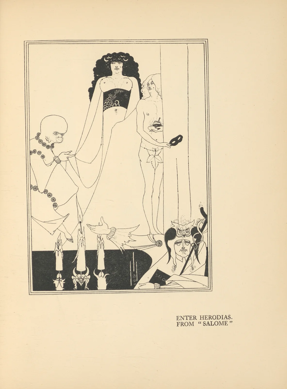 Enter Herodias. From ‘Salome’ av Aubrey Vincent Beardsley