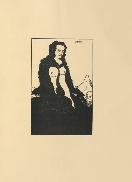 Erda. To Illustrate ‘Das Rheingold’. From ‘The Savoy’ No.8 av Aubrey Vincent Beardsley