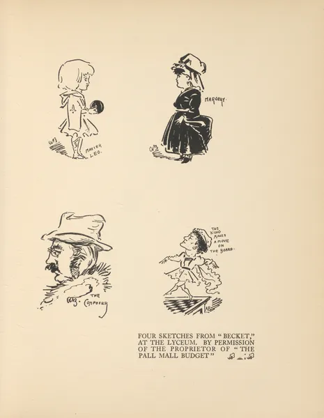Four Sketches From ‘Becket’ av Aubrey Vincent Beardsley