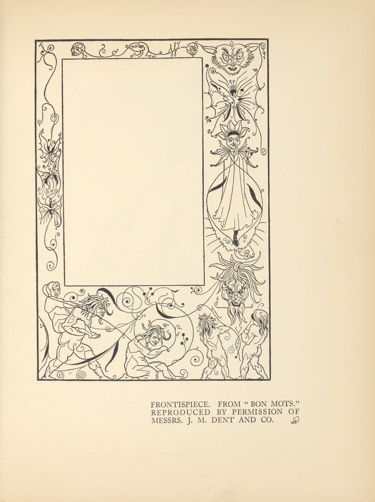 Frontispiece. From ‘Bon Mots’ av Aubrey Vincent Beardsley