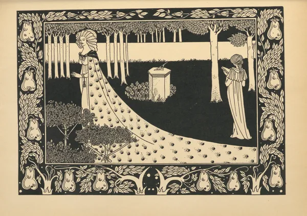 La Beale Isoud at Joyous Gard. From ‘Le Morte d’Arthur’ av Aubrey Vincent Beardsley