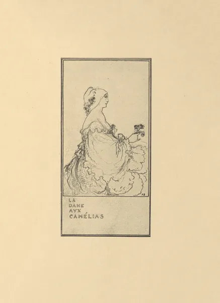 La Dame Aux Camelias av Aubrey Vincent Beardsley