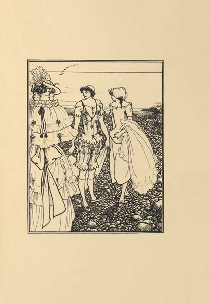 On Dieppe Beach (The Bathers). From ‘The Savoy’ No.1 av Aubrey Vincent Beardsley