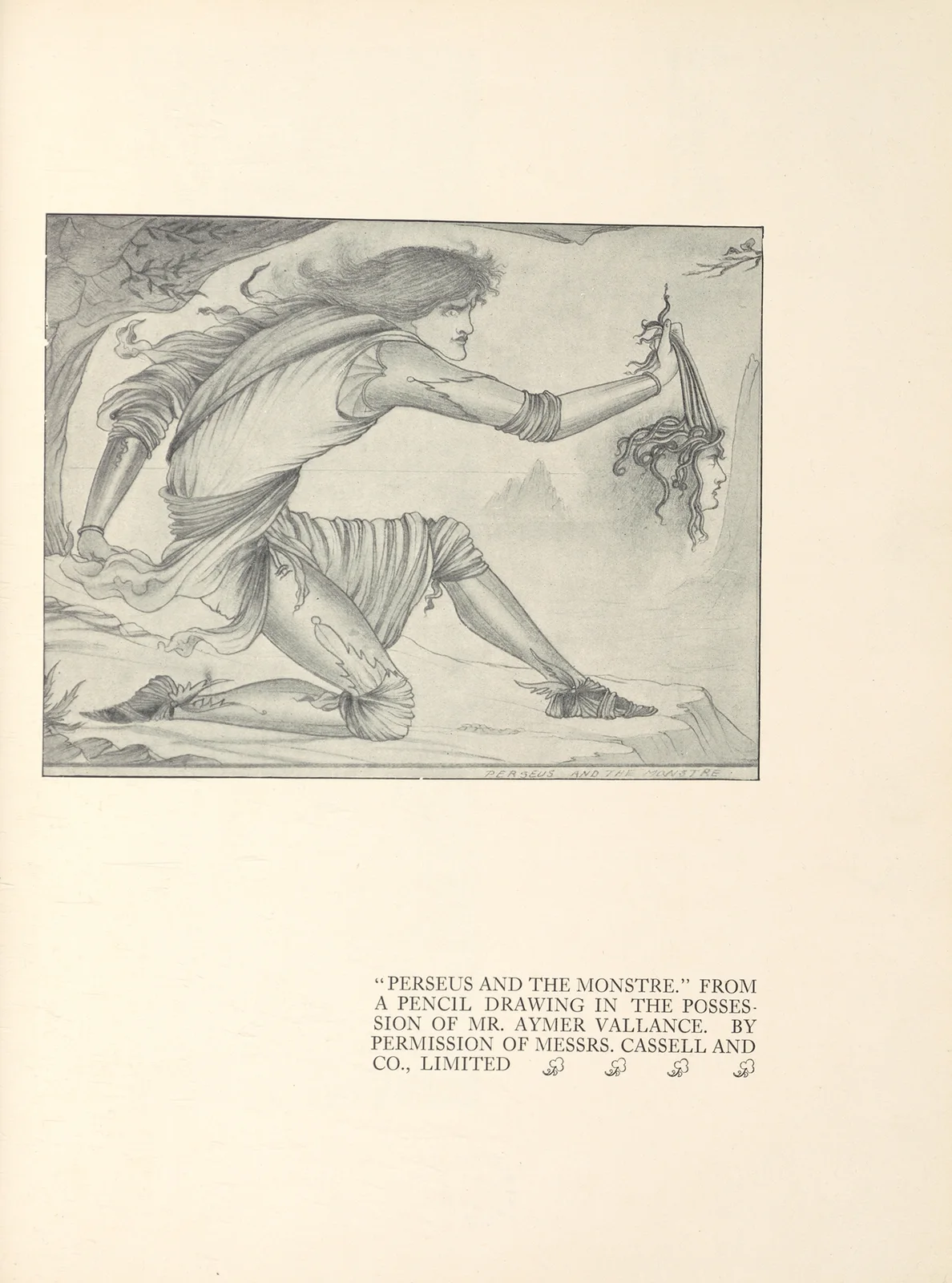 Perseus and The Monstre av Aubrey Vincent Beardsley