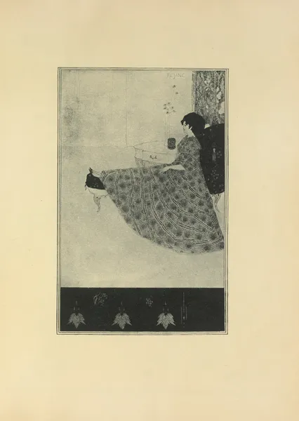 Portrait of Madame Réjane av Aubrey Vincent Beardsley
