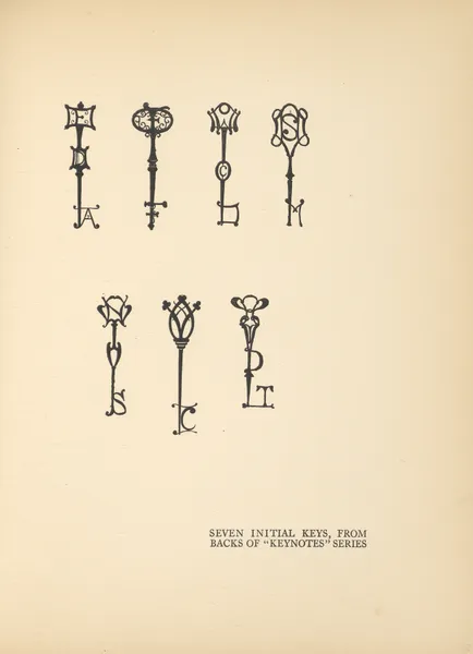 Seven Initial Keys. From Backs of ‘Keynotes’ Series av Aubrey Vincent Beardsley