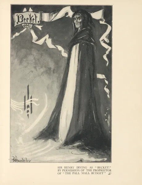 Sir Henry Irving as ‘Becket av Aubrey Vincent Beardsley