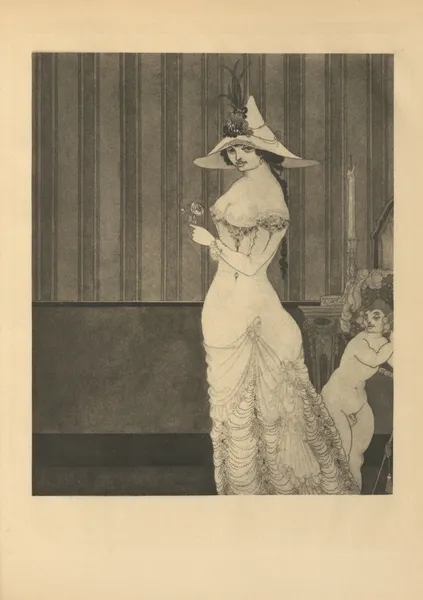 The Lady With The Rose. From ‘Mademoiselle De Maupin’ av Aubrey Vincent Beardsley