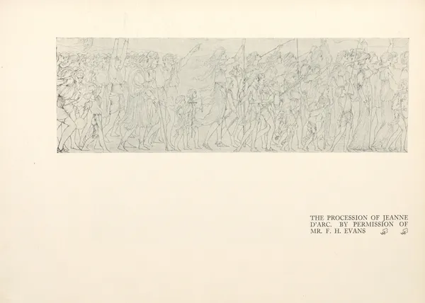 The Procession of Jeanne d’Arc av Aubrey Vincent Beardsley