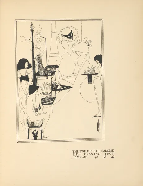 The Toilette of Salome. First Drawing. av Aubrey Vincent Beardsley