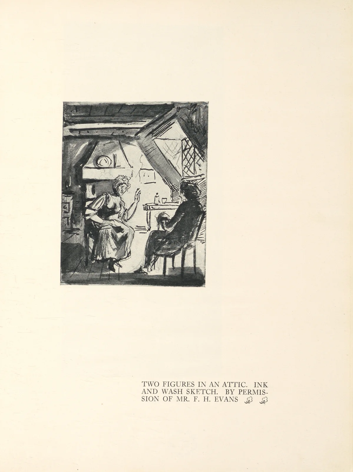 Two Figures In An Attic av Aubrey Vincent Beardsley