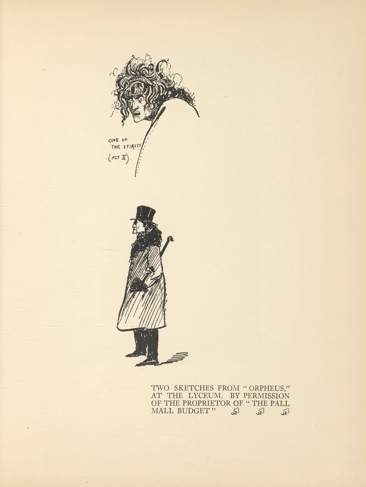 Two Sketches From ‘Orpheus’ – nr 2 av Aubrey Vincent Beardsley