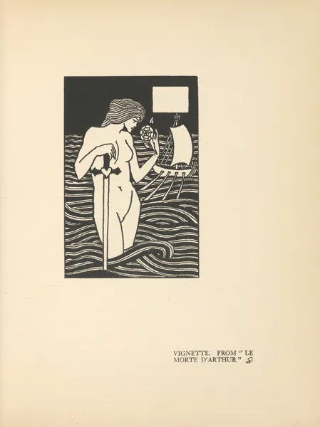 Vignette. From ‘Le Morte d’Arthur’ – nr 3 av Aubrey Vincent Beardsley