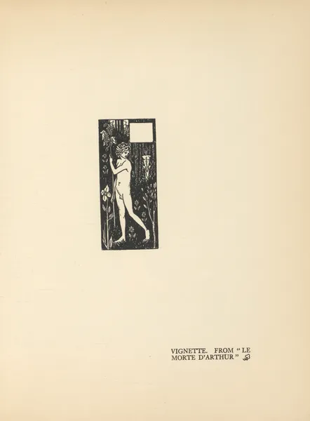 Vignette. From ‘Le Morte d’Arthur’ – nr 7 av Aubrey Vincent Beardsley