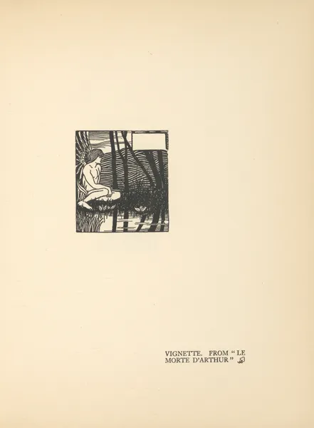Vignette. From ‘Le Morte d’Arthur’ – nr 11 av Aubrey Vincent Beardsley
