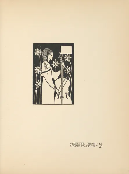 Vignette. From ‘Le Morte d’Arthur’ – nr 1 av Aubrey Vincent Beardsley