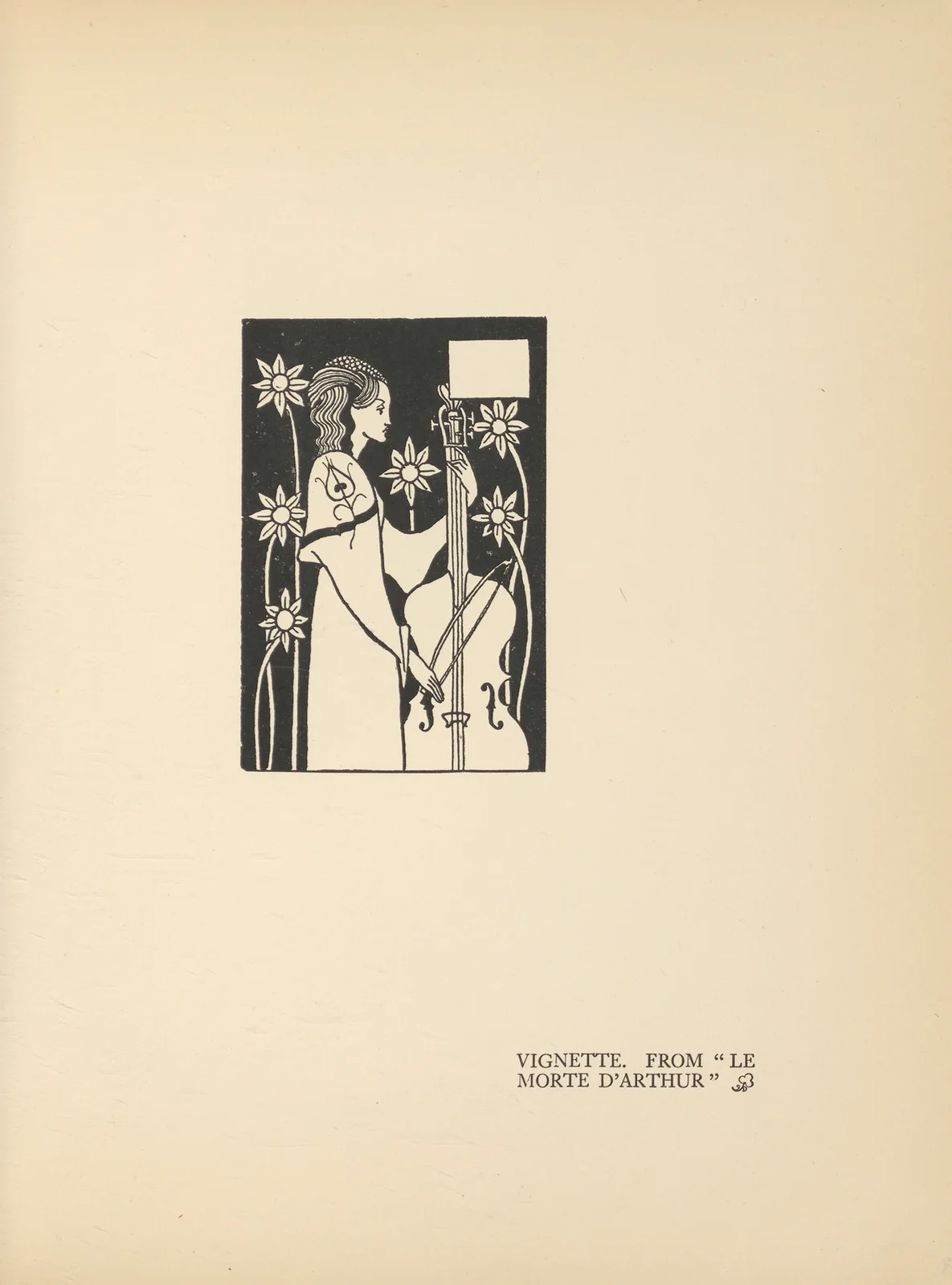Vignette. From ‘Le Morte d’Arthur’ – nr 1 av Aubrey Vincent Beardsley